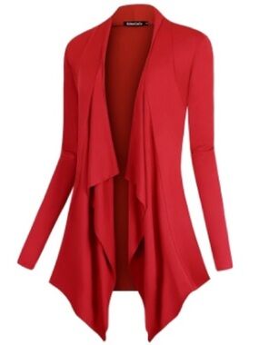 Women's Flyaway Cardigan Medium New With Tags Bright Red Urban Coco SALE